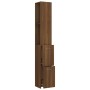Armario de baño madera contrachapada marrón roble 25x26,5x170cm de vidaXL, Muebles de baño - Ref: Foro24-815962, Precio: 64,9...