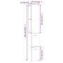 Armario de baño madera contrachapada marrón roble 25x26,5x170cm de vidaXL, Muebles de baño - Ref: Foro24-815962, Precio: 64,9...