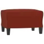 Reposapiés de cuero sintético rojo tinto 60x50x41 cm de vidaXL, Otomanas - Ref: Foro24-349339, Precio: 53,85 €, Descuento: %