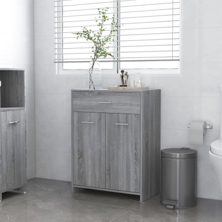 Armario de baño madera contrachapada gris Sonoma 60x33x80 cm de vidaXL, Muebles de baño - Ref: Foro24-815664, Precio: 80,36 €...