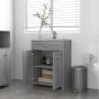 Armario de baño madera contrachapada gris Sonoma 60x33x80 cm de vidaXL, Muebles de baño - Ref: Foro24-815664, Precio: 80,36 €...