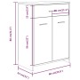 Armario de baño madera contrachapada gris Sonoma 60x33x80 cm de vidaXL, Muebles de baño - Ref: Foro24-815664, Precio: 80,36 €...