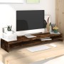 Soporte monitor madera contrachapada roble ahumado 100x24x13 cm de vidaXL, Soportes para monitores y televisor - Ref: Foro24-...