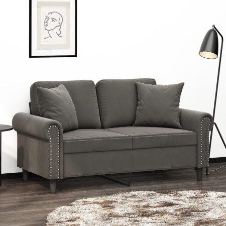 Cojines decorativos 2 uds terciopelo gris oscuro 40x40 cm de vidaXL, Cojines - Ref: Foro24-349486, Precio: 18,09 €, Descuento: %