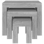 Mesas de centro apilables 3 pzas madera ingeniería gris Sonoma de vidaXL, Mesas de centro - Ref: Foro24-815985, Precio: 75,75...