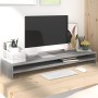 Soporte de monitor madera contrachapada gris Sonoma 100x24x13cm de vidaXL, Soportes para monitores y televisor - Ref: Foro24-...