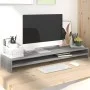 Soporte de monitor madera contrachapada gris Sonoma 100x24x13cm de vidaXL, Soportes para monitores y televisor - Ref: Foro24-...
