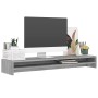 Soporte de monitor madera contrachapada gris Sonoma 100x24x13cm de vidaXL, Soportes para monitores y televisor - Ref: Foro24-...