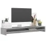 Soporte de monitor madera contrachapada gris Sonoma 100x24x13cm de vidaXL, Soportes para monitores y televisor - Ref: Foro24-...