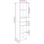 Estantería de madera contrachapada roble marrón 36x30x171 cm de vidaXL, Librerías y estanterías - Ref: Foro24-815536, Precio:...