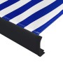 Toldo de carrete motorizado azul y blanco 450x300 cm en Toldos | Comprar online en Foru.es