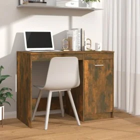 Escritorio madera contrachapada roble ahumado 100x50x76 cm de vidaXL, Escritorios - Ref: Foro24-815486, Precio: 57,89 €, Desc...
