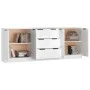 Aparador de 3 piezas madera contrachapada blanca brillante de vidaXL, Aparadores - Ref: Foro24-3115784, Precio: 233,08 €, Des...