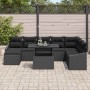 Conjunto de sofá de jardín con cojín 9 pcs Negro en Sofás de exterior | Comprar online en Foru.es