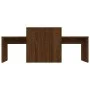 Set mesas centro madera contrachapada roble marrón 100x48x40 cm de vidaXL, Mesas de centro - Ref: Foro24-815548, Precio: 56,0...