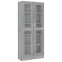 Vitrina de madera contrachapada gris sonoma 82,5x30,5x185,5 cm de vidaXL, Librerías y estanterías - Ref: Foro24-815622, Preci...