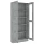 Vitrina de madera contrachapada gris sonoma 82,5x30,5x185,5 cm de vidaXL, Librerías y estanterías - Ref: Foro24-815622, Preci...