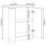 Aparador de 3 piezas madera contrachapada color roble Sonoma de vidaXL, Aparadores - Ref: Foro24-3115782, Precio: 189,24 €, D...