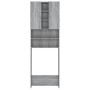 Armario de lavadora gris Sonoma 64x25,5x190 cm de vidaXL, Accesorios para lavadoras y secadoras - Ref: Foro24-815958, Precio:...