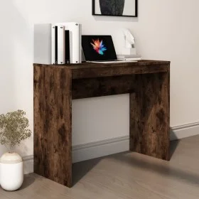 Escritorio de madera contrachapada roble ahumado 90x40x72 cm de vidaXL, Escritorios - Ref: Foro24-815303, Precio: 42,50 €, De...