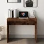 Escritorio de madera contrachapada roble ahumado 90x40x72 cm de vidaXL, Escritorios - Ref: Foro24-815303, Precio: 42,50 €, De...