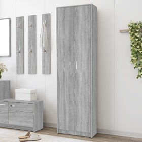 Armario de pasillo madera contrachapada gris Sonoma 55x25x189cm de vidaXL, Armarios roperos - Ref: Foro24-815517, Precio: 121...