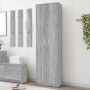 Armario de pasillo madera contrachapada gris Sonoma 55x25x189cm de vidaXL, Armarios roperos - Ref: Foro24-815517, Precio: 121...