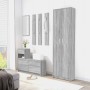 Armario de pasillo madera contrachapada gris Sonoma 55x25x189cm de vidaXL, Armarios roperos - Ref: Foro24-815517, Precio: 121...