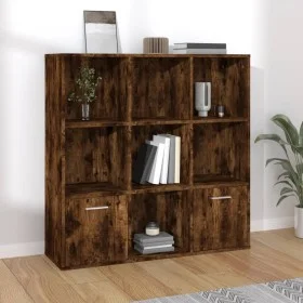 Estantería color roble ahumado 98x30x98 cm de vidaXL, Librerías y estanterías - Ref: Foro24-815447, Precio: 71,54 €, Descuent...