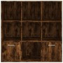 Estantería color roble ahumado 98x30x98 cm de vidaXL, Librerías y estanterías - Ref: Foro24-815447, Precio: 74,55 €, Descuent...