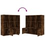 Estantería color roble ahumado 98x30x98 cm de vidaXL, Librerías y estanterías - Ref: Foro24-815447, Precio: 74,55 €, Descuent...