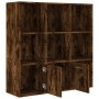 Estantería color roble ahumado 98x30x98 cm de vidaXL, Librerías y estanterías - Ref: Foro24-815447, Precio: 74,55 €, Descuent...