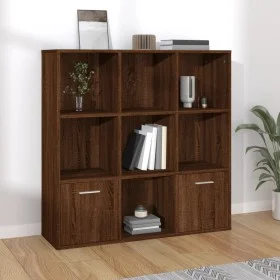 Estantería color marrón roble 98x30x98 cm de vidaXL, Librerías y estanterías - Ref: Foro24-815449, Precio: 81,81 €, Descuento: %