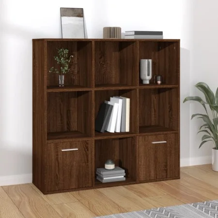 Estantería color marrón roble 98x30x98 cm de vidaXL, Librerías y estanterías - Ref: Foro24-815449, Precio: 81,81 €, Descuento: %