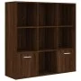 Estantería color marrón roble 98x30x98 cm de vidaXL, Librerías y estanterías - Ref: Foro24-815449, Precio: 81,81 €, Descuento: %