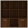 Estantería color marrón roble 98x30x98 cm de vidaXL, Librerías y estanterías - Ref: Foro24-815449, Precio: 81,81 €, Descuento: %