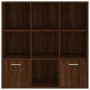 Estantería color marrón roble 98x30x98 cm de vidaXL, Librerías y estanterías - Ref: Foro24-815449, Precio: 84,54 €, Descuento: %