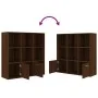Estantería color marrón roble 98x30x98 cm de vidaXL, Librerías y estanterías - Ref: Foro24-815449, Precio: 81,81 €, Descuento: %