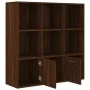 Estantería color marrón roble 98x30x98 cm de vidaXL, Librerías y estanterías - Ref: Foro24-815449, Precio: 81,81 €, Descuento: %