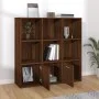 Estantería color marrón roble 98x30x98 cm de vidaXL, Librerías y estanterías - Ref: Foro24-815449, Precio: 81,81 €, Descuento: %