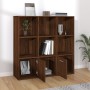 Estantería color marrón roble 98x30x98 cm de vidaXL, Librerías y estanterías - Ref: Foro24-815449, Precio: 84,54 €, Descuento: %