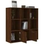 Estantería color marrón roble 98x30x98 cm de vidaXL, Librerías y estanterías - Ref: Foro24-815449, Precio: 81,81 €, Descuento: %