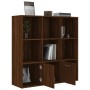 Estantería color marrón roble 98x30x98 cm de vidaXL, Librerías y estanterías - Ref: Foro24-815449, Precio: 84,54 €, Descuento: %