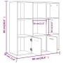 Estantería color marrón roble 98x30x98 cm de vidaXL, Librerías y estanterías - Ref: Foro24-815449, Precio: 81,81 €, Descuento: %