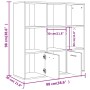 Estantería color marrón roble 98x30x98 cm de vidaXL, Librerías y estanterías - Ref: Foro24-815449, Precio: 84,54 €, Descuento: %