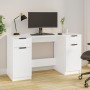 Escritorio con armario lateral madera contrachapada blanco de vidaXL, Escritorios - Ref: Foro24-3115908, Precio: 176,91 €, De...