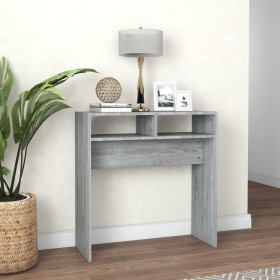 Mesa consola madera contrachapada gris Sonoma 78x30x80 cm de vidaXL, Mesas auxiliares - Ref: Foro24-815937, Precio: 36,28 €, ...