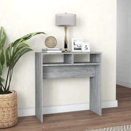 Sonoma-Konsolentisch aus grauem Sperrholz, 78 x 30 x 80 cm von vidaXL, Seitentische - Ref: Foro24-815937, Preis: 34,44 €, Rab...