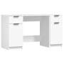 Escritorio con armario lateral madera contrachapada blanco de vidaXL, Escritorios - Ref: Foro24-3115908, Precio: 176,91 €, De...