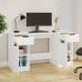 Escritorio con armario lateral madera contrachapada blanco de vidaXL, Escritorios - Ref: Foro24-3115908, Precio: 176,91 €, De...